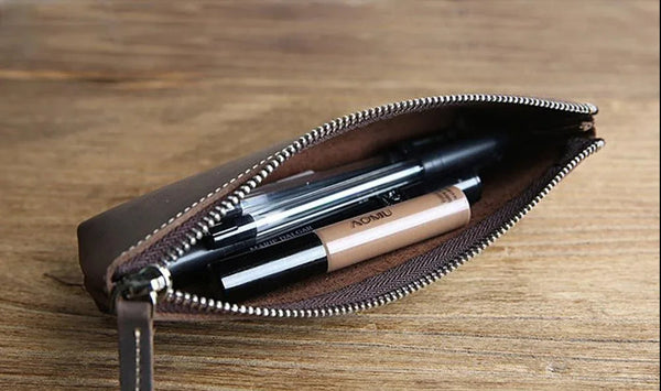 The Pallavi | Cartuchera de cuero - Estuche de maquillaje de cuero