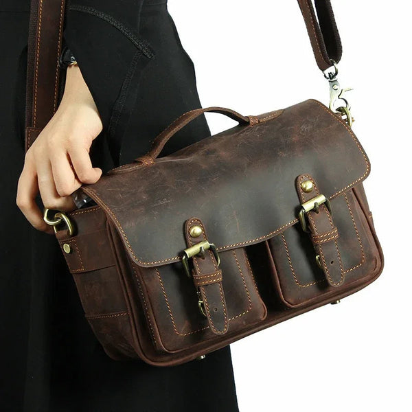 The Faust | Bolso porta cámara de cuero artesanal